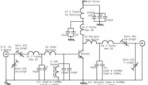 rf power amplifier circuit diagram