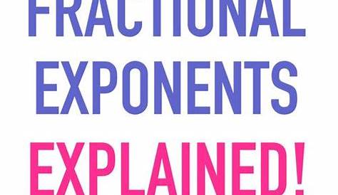 fractional exponents worksheet with answers