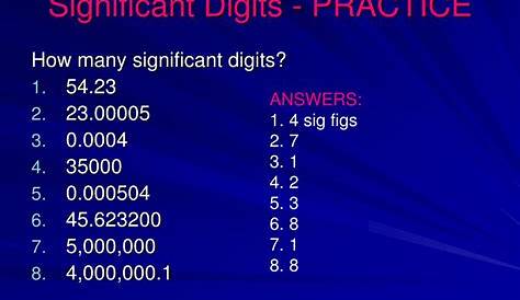 significant digits practice worksheets
