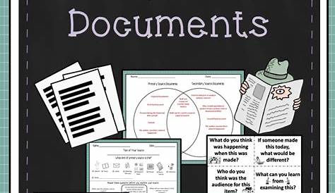 primary and secondary sources activities