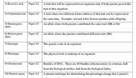 8 Best Images of Genetics Basics Worksheet 2000 Answer Key - Monohybrid