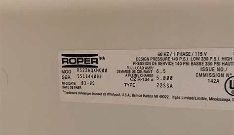 roper rs22aqxmq00 water filter location