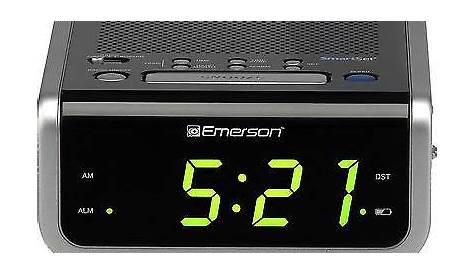 Emerson SmartSet Digital Self-Setting 3 Alarm Clock LED CKS1702 Radio