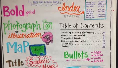 Text And Graphic Features Anchor Chart