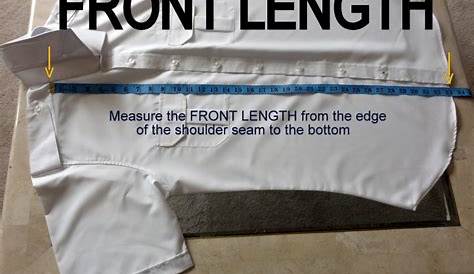 what is front length in size chart