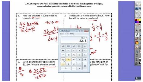 ratios and rates worksheets