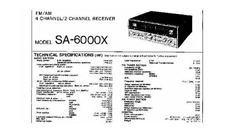 TECHNICS SA-6000-X, Service Manual, Repair Schematics