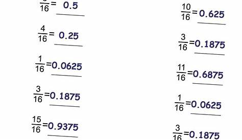 repeating decimal to fraction worksheets