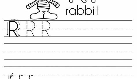 Letter R Coloring Page and Writing Practice Worksheet – Dorky Doodles
