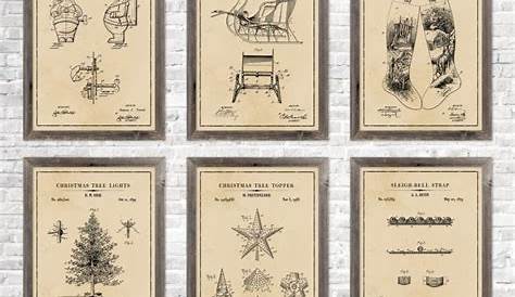 Christmas Patent Wall Art and 18 Free Printables - The Navage Patch