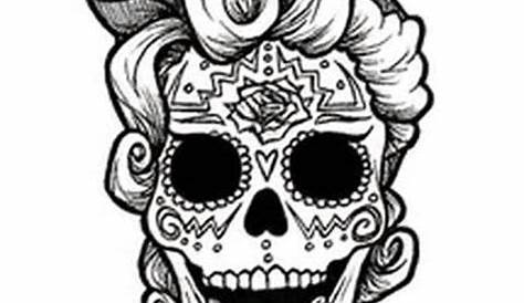 day of the dead Colouring Pages | Skull, Skull coloring pages, Sugar