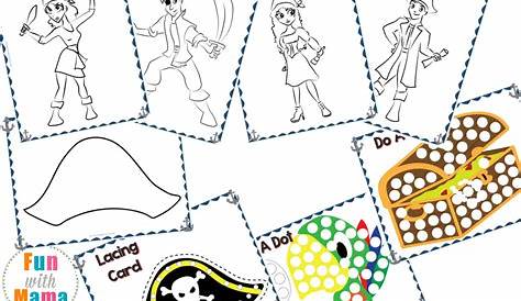 Pirate Theme Printable Preschool Pack - Fun with Mama