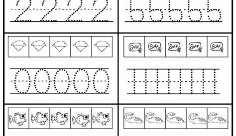 kindergarten number tracing worksheets