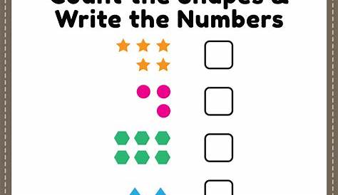 Math Worksheet for Counting Shapes - Free Printable PDF