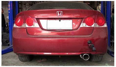 2007 Honda Civic full exhaust with air intake system - YouTube