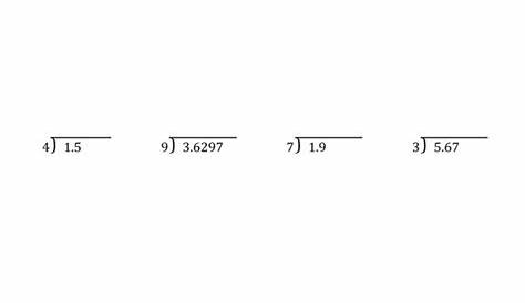 dividing with decimals worksheet pdf