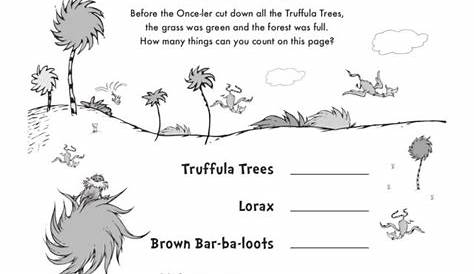 the lorax by dr seuss worksheets