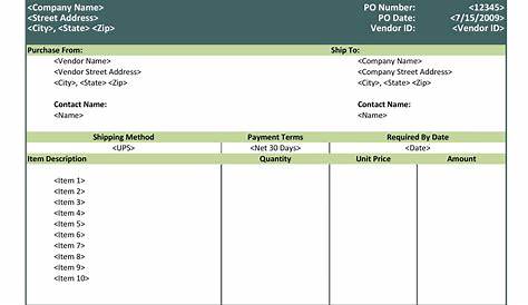 18 Free Purchase Order Templates [in Word, Excel, PDF]