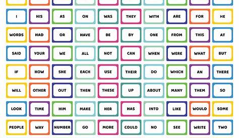 sight words flash cards free printable