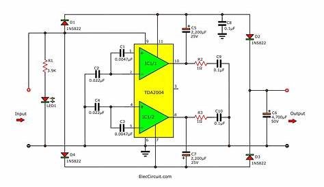 Simple 12V to 24V step up converter circuit using TDA2004 | ElecCircuit