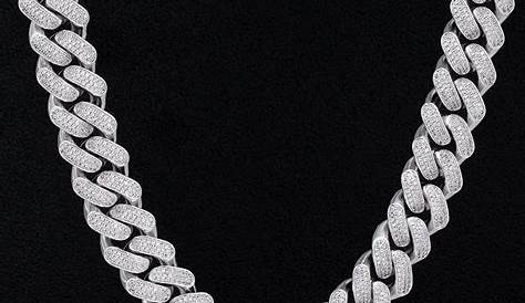 18mm Iced Out Diamond Cz Cuban Link Chain In White Gold For Men Krkcandco | Free Nude Porn Photos