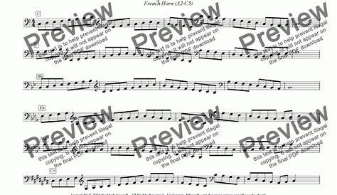 french horn scales sheet