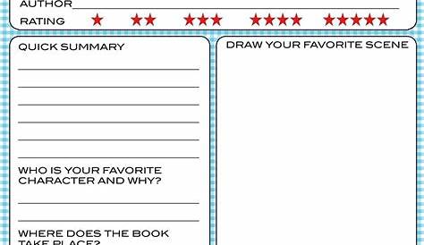 Free Printable Book Report Forms For Elementary Students - Free Printable
