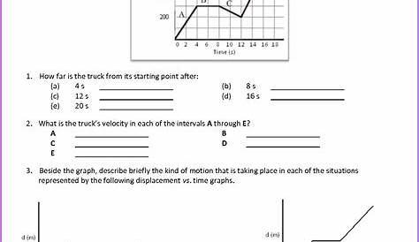 graphing motion worksheet