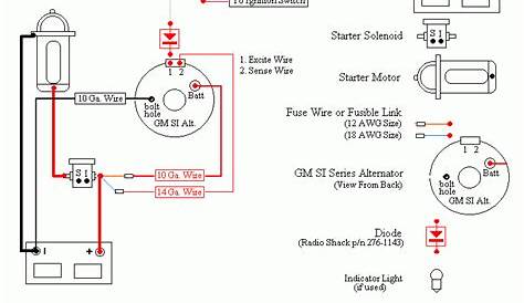 Gm 1 Wire Alternator Wiring Schematic - Circuit Diagram