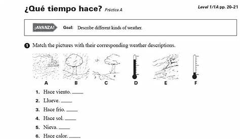 10 Best Images of Weather Clothes Worksheet Spanish - Free Printable
