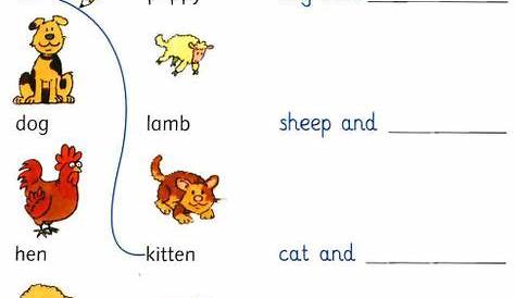 grade 1 graph baby animals worksheet