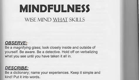 13 Best Images of DBT Mindfulness Worksheets - Mindfulness DBT Skills