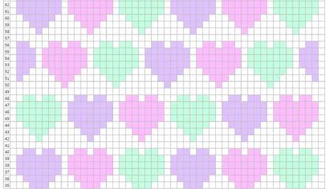 Double-knit loom Pastel Hearts - Loom Knit Central