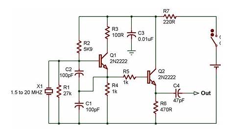 crystal controlled oscillator circuit diagram