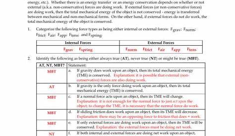work and power worksheets answers