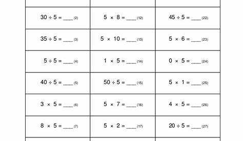 division and multiplication worksheet