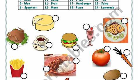 Food and drinks - ESL worksheet by Dizi