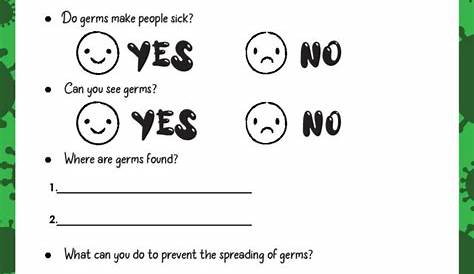 Germ Activity for Kids - Free worksheets - kiddycharts.com