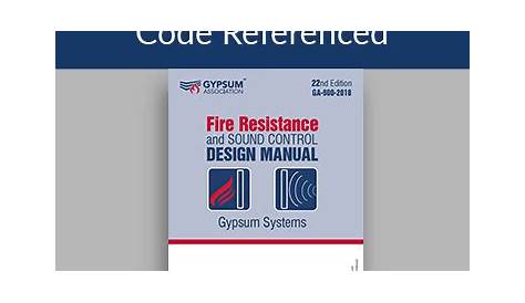 gypsum association fire resistance design manual