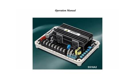 automatic voltage regulator manual