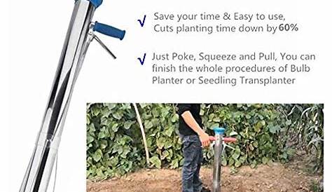 Ymachray Long Handled Bulb Planter Tools Vegetable Seedling Manual