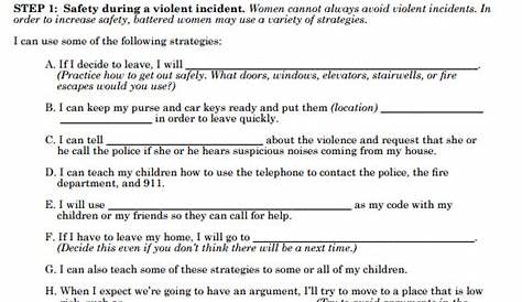 Printable Child Safety Plan Template