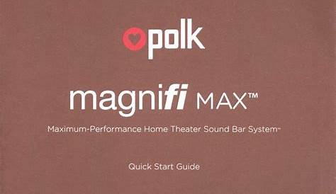 polk audio magnifi 2 manual
