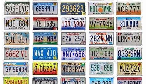 state license plate game printable