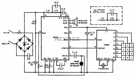 dtmf tone generator circuit diagram