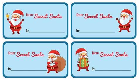 secret santa gift tag printable