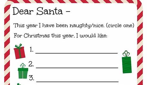 Letter To Santa Free Printable - Party Ideas for Real People