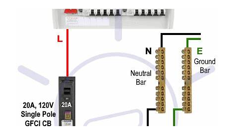 2 pole gfci breaker wiring diagram