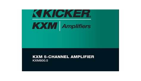 Kicker 5-Channel Owner's Manual | Manualzz