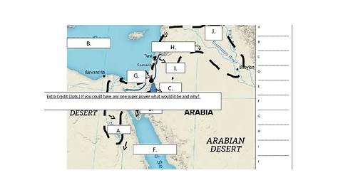 ancient egypt map worksheet answers labeled
